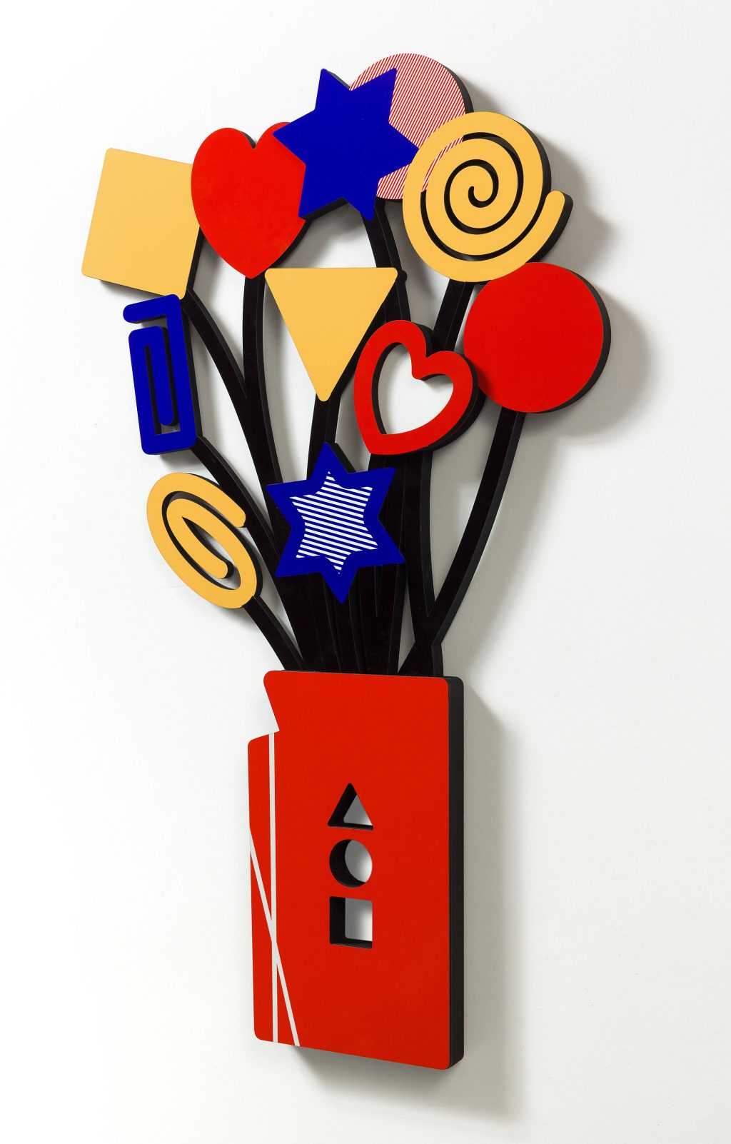 Big Red Flowers - 3D Wall Sculpture