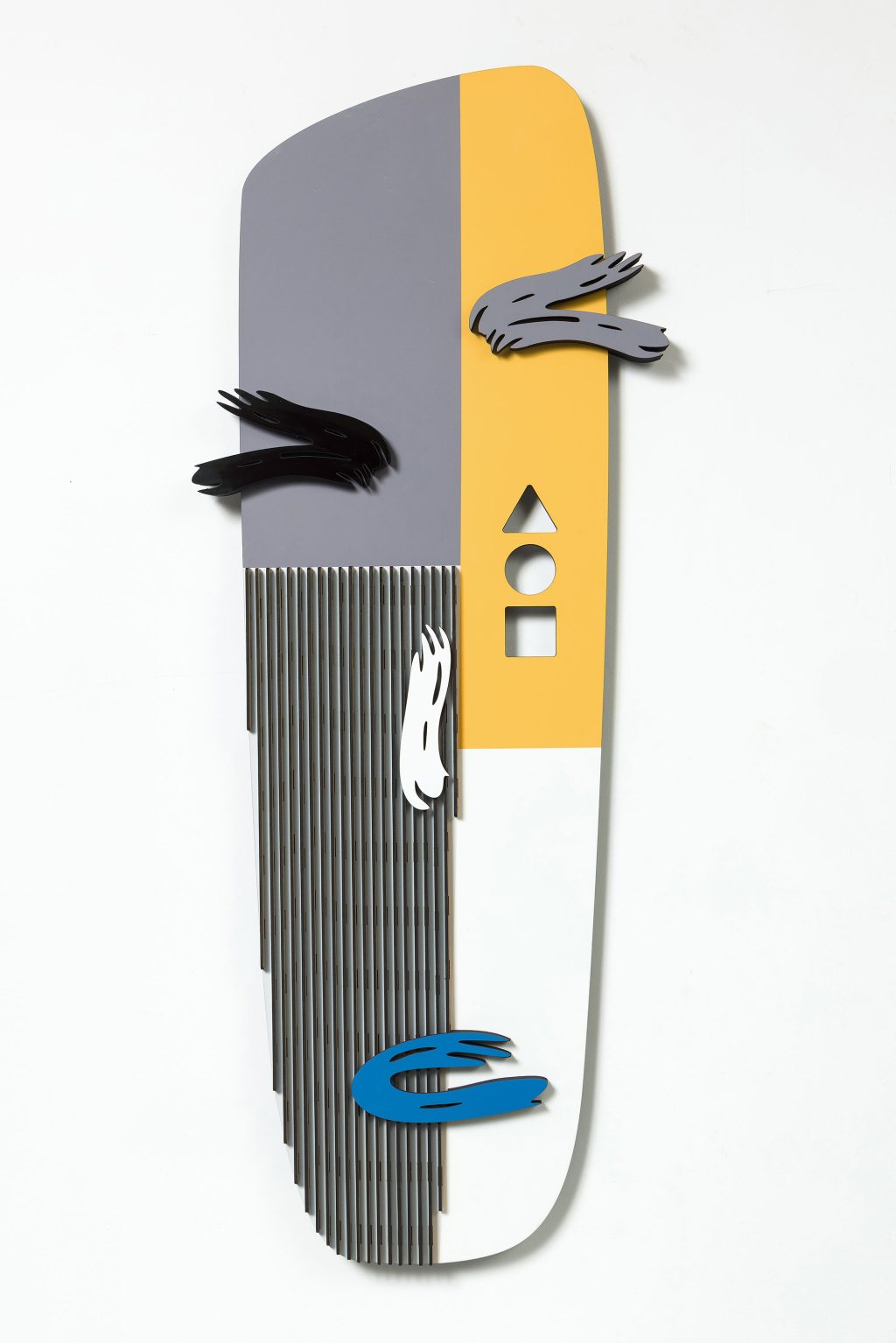 Totem Kinetic Yellow- 3D wall sculpture