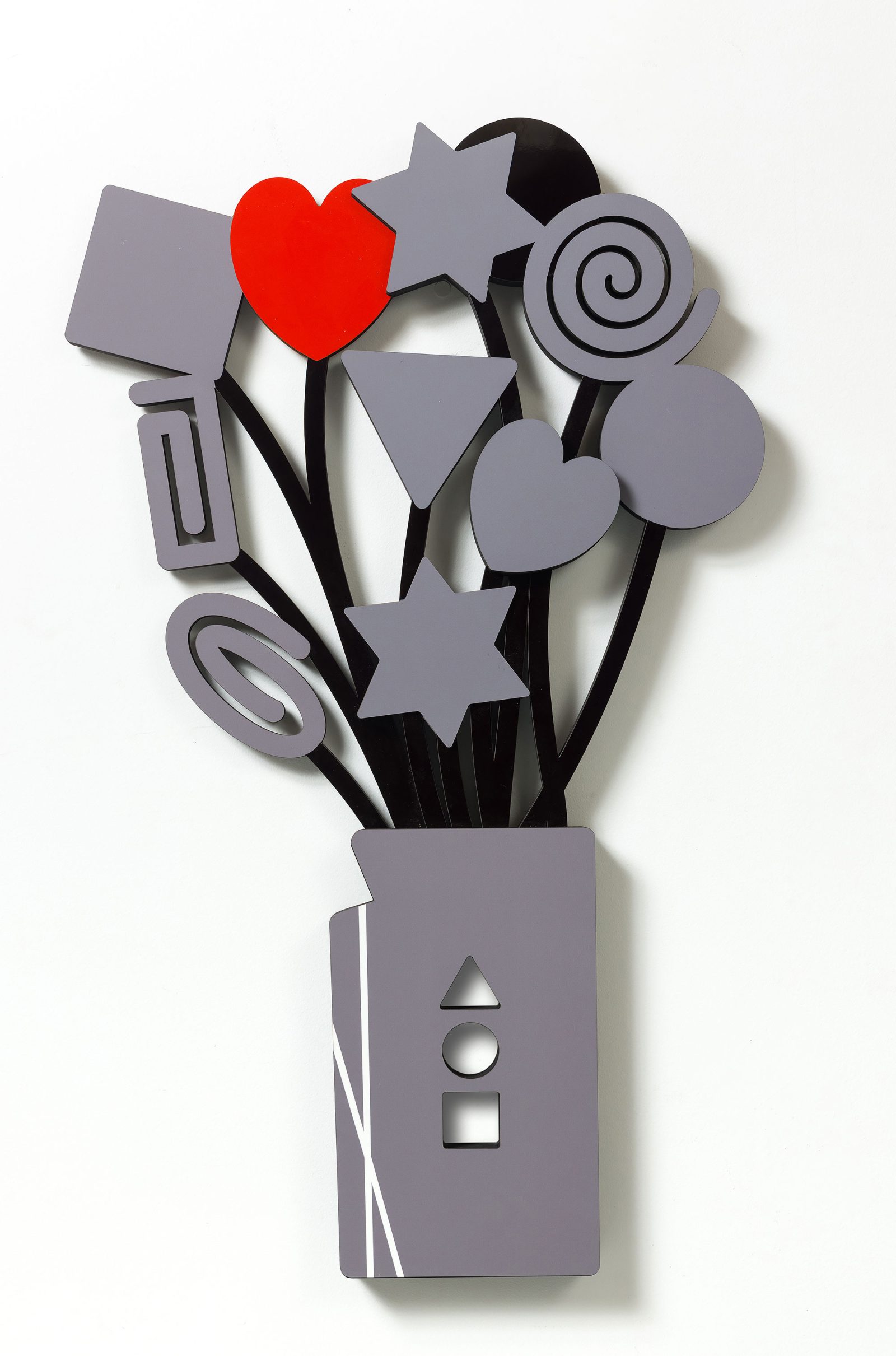 3D Gray Flowers - Wall Sculpture - Image 2
