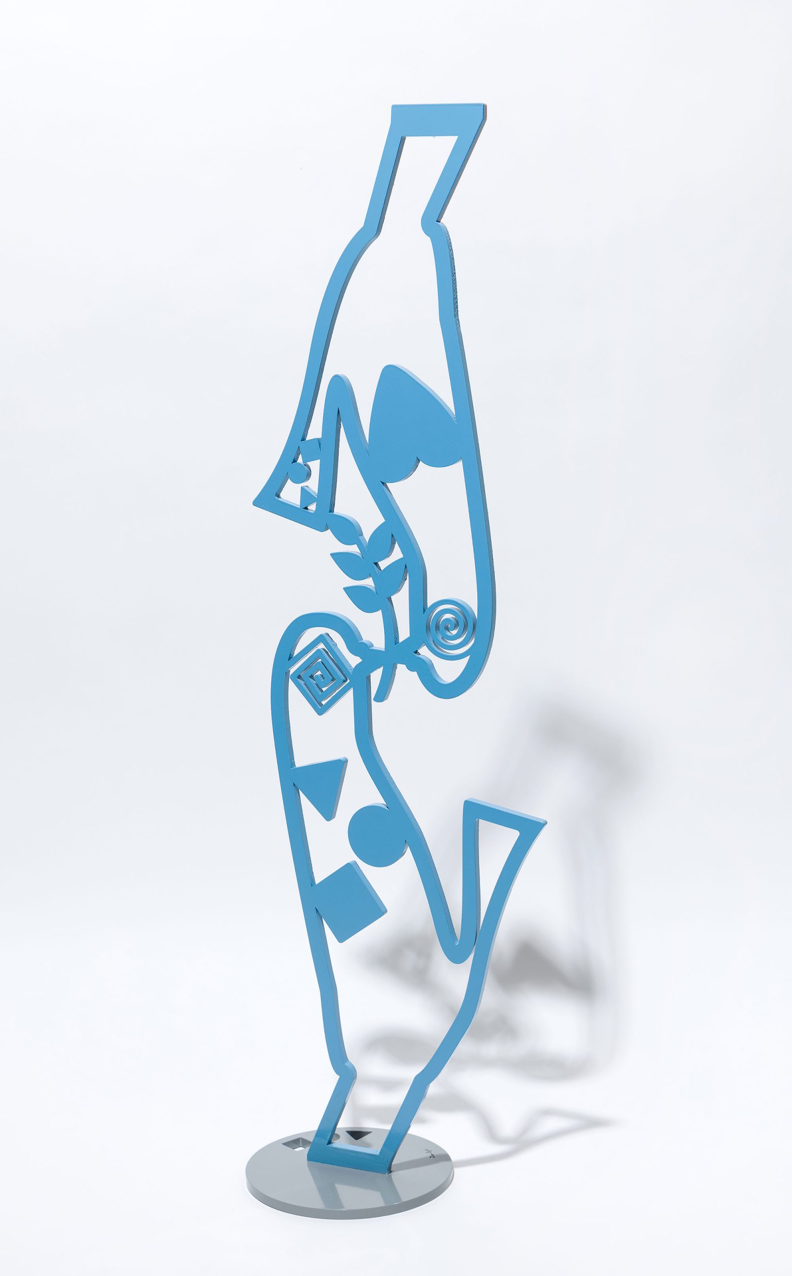 Birds of Love - Free standing indoor/outdoor hand painted Aluminum Sculpture