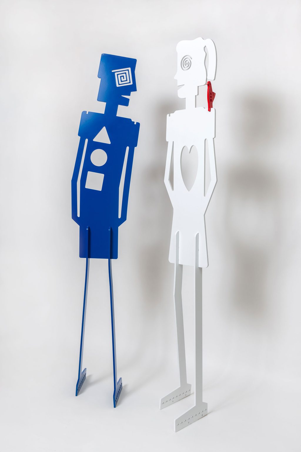 Adam & Eve 2 Free standing indoor/outdoor hand painted Aluminum Sculpture
