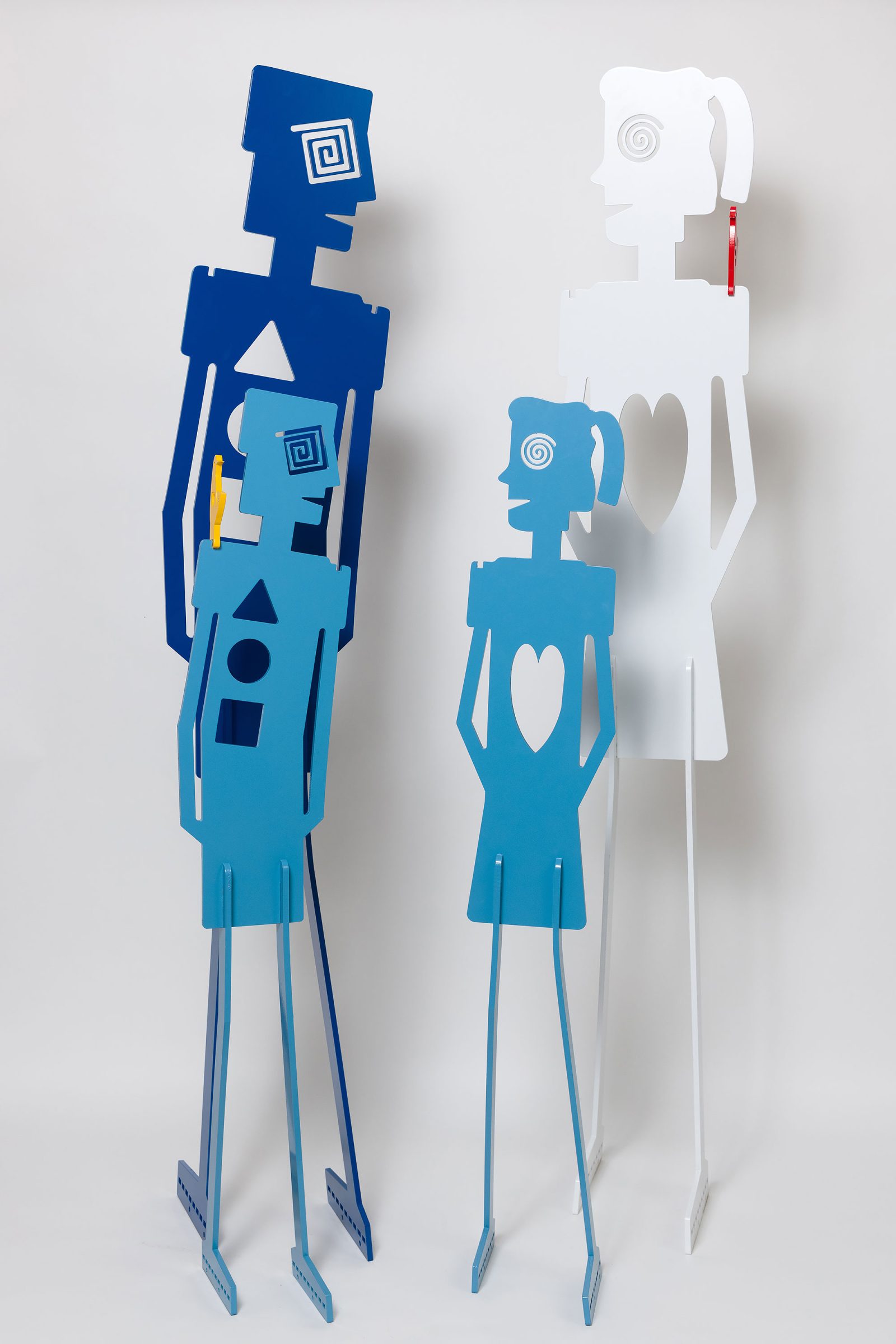 Boy & Girl Free standing indoor/outdoor hand painted Aluminum Sculpture - Image 5