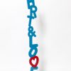 Art & Love Free standing indoor/outdoor hand painted Aluminum Sculpture