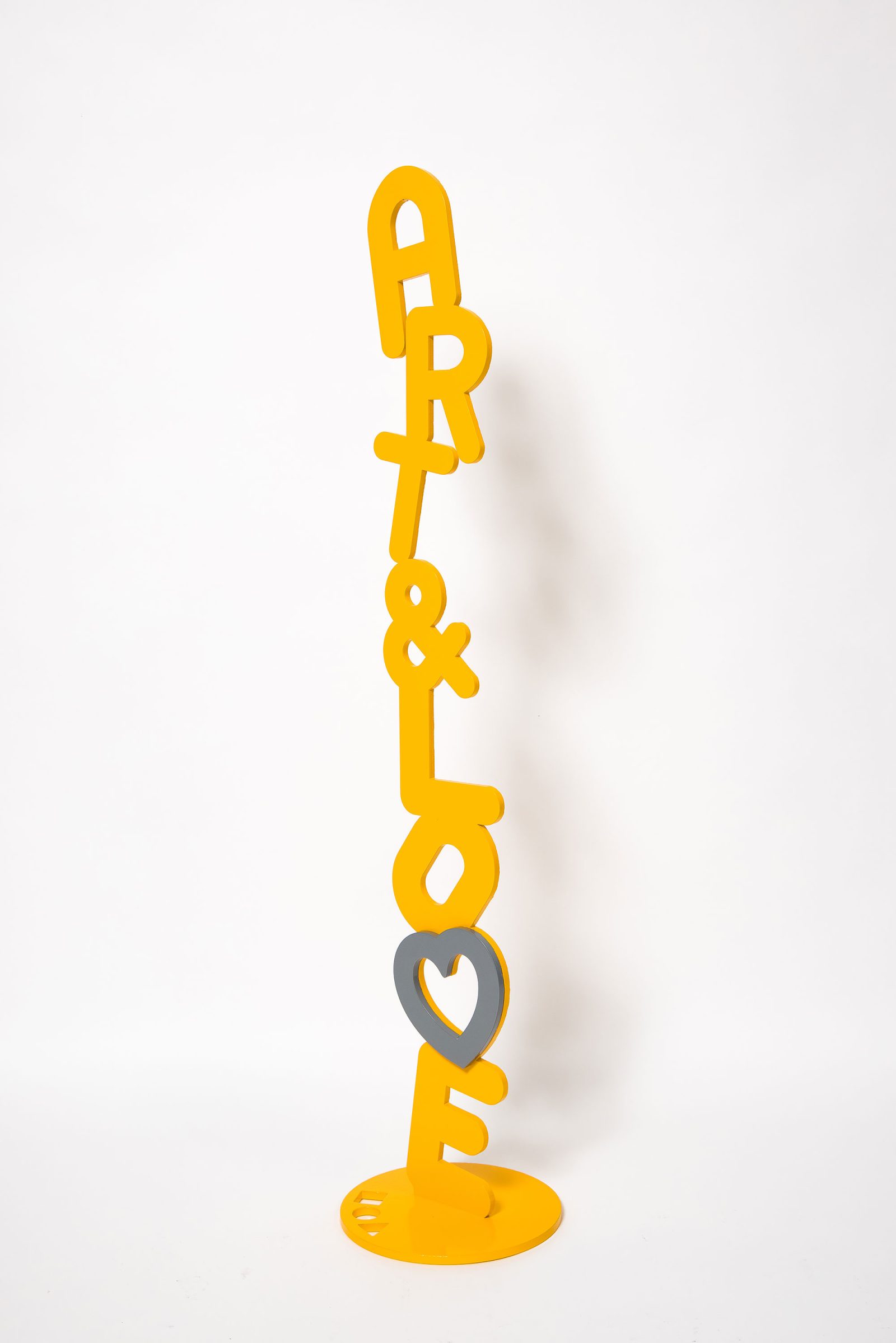 Art & Love Free standing indoor/outdoor hand painted Aluminum Sculpture - Image 5