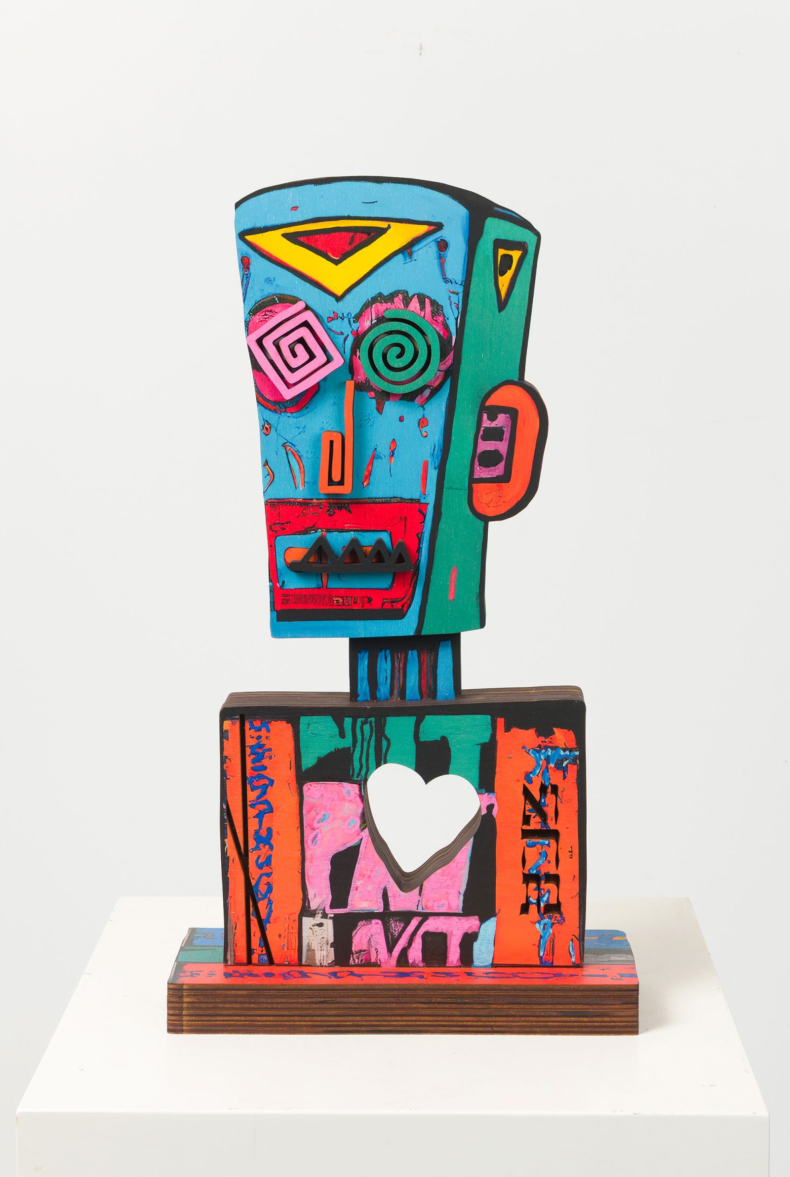 Funky Robot Orange - Free standing Double Sided sculpture