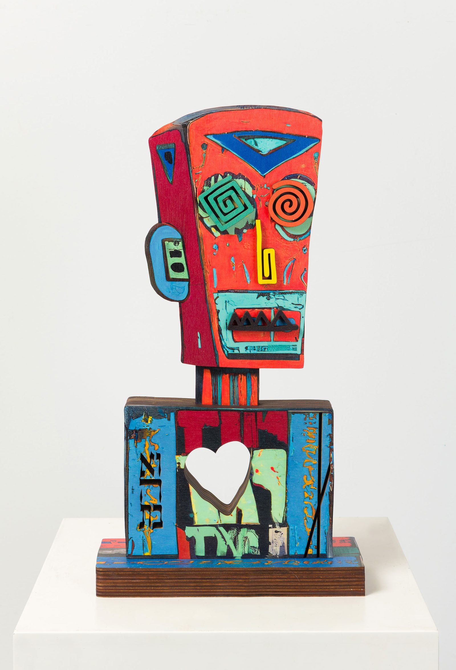 Funky Robot Orange - Free standing Double Sided sculpture - Image 2