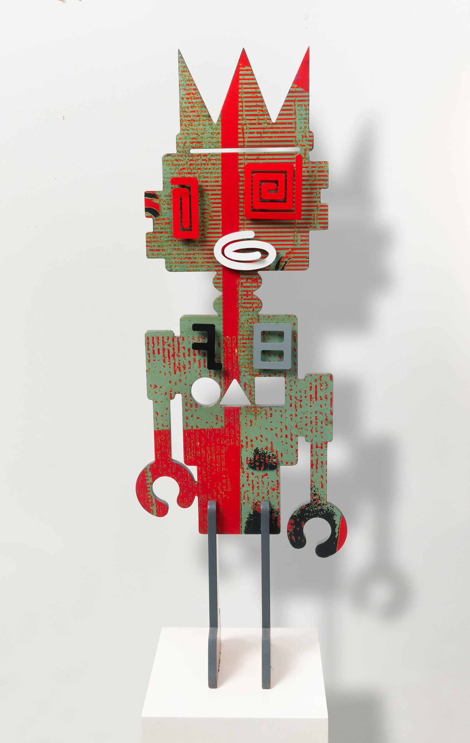 King Robot- Free Standing 3D Wood & Metal Sculpture - Image 2