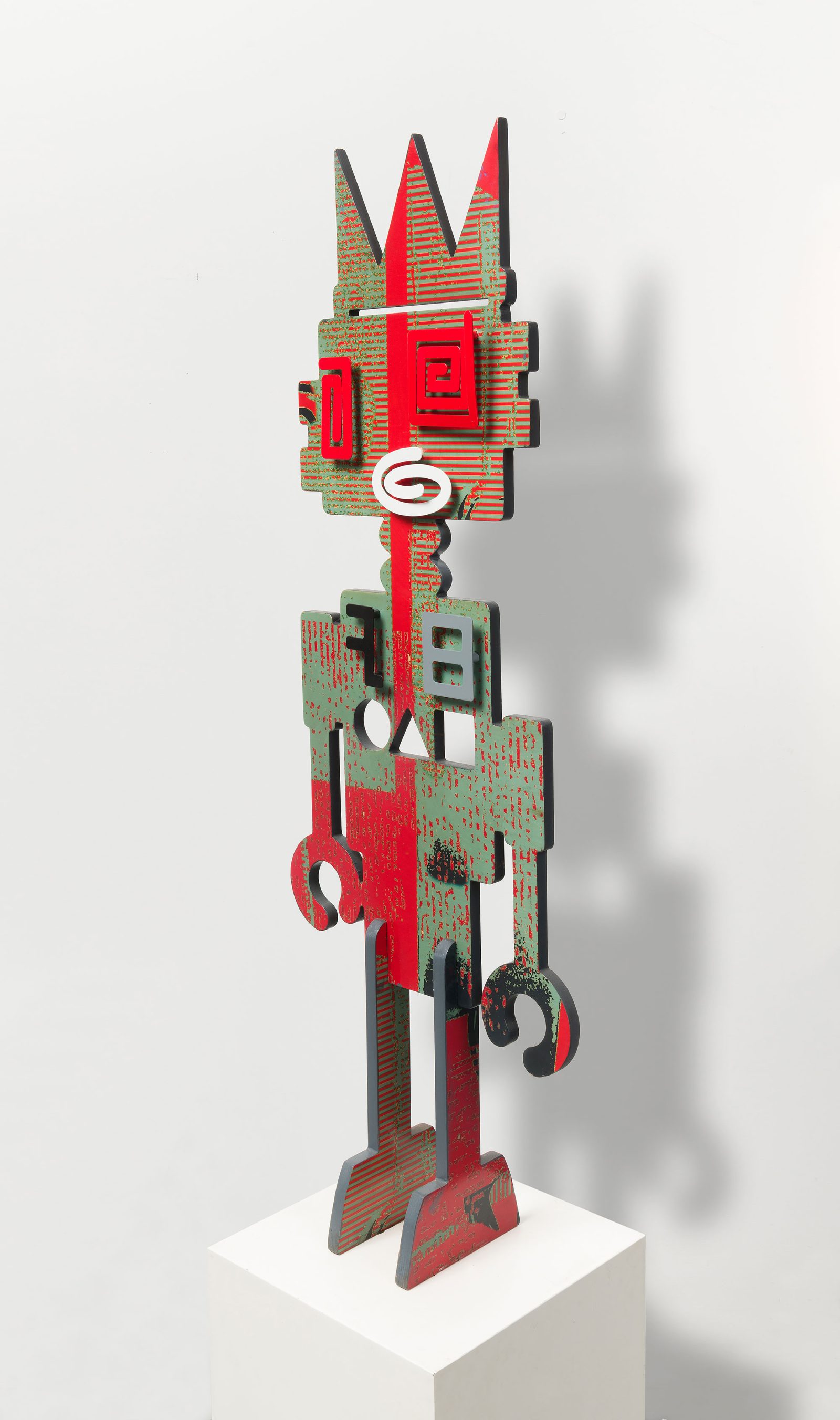 King Robot- Free Standing 3D Wood & Metal Sculpture