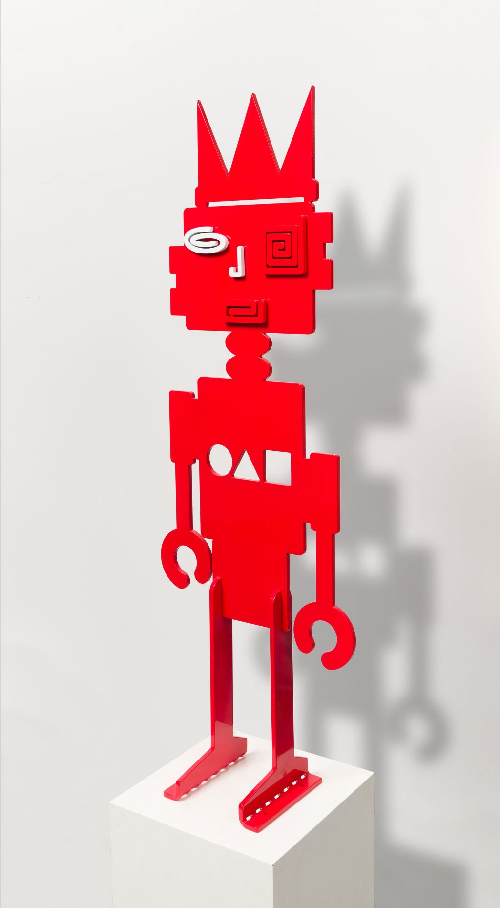 Red King Robot-Free standing indoor/outdoor hand painted Aluminum Sculpture