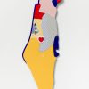 Map of Israel Yellow - 3D wall sculpture